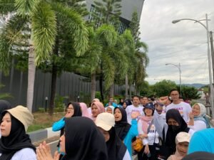 Antusias Ribuan Peserta Warnai Jalan Santai dan Senam Sehat Peringatan HUT ke-80 RI di Kecamatan Sepatan.